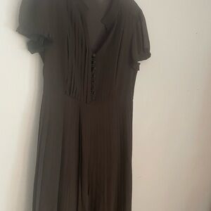 J Crew Pleated Black Dress